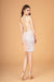 Short One Shoulder Fitted Sequins Prom Dress - The Dress Outlet