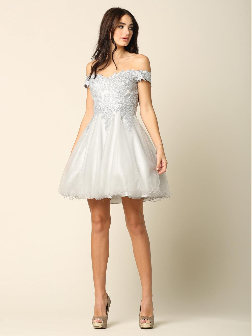 Gray Dress Silver Dama Dresses Sequin Applique Short Sleeveless Tulle Dress By Ladivine CY019 Outle ABC Gray Dress Silver Dama Dresses Sequin Applique Short Sleeveless Tulle Dress By Ladivine CY019 Outle ABC