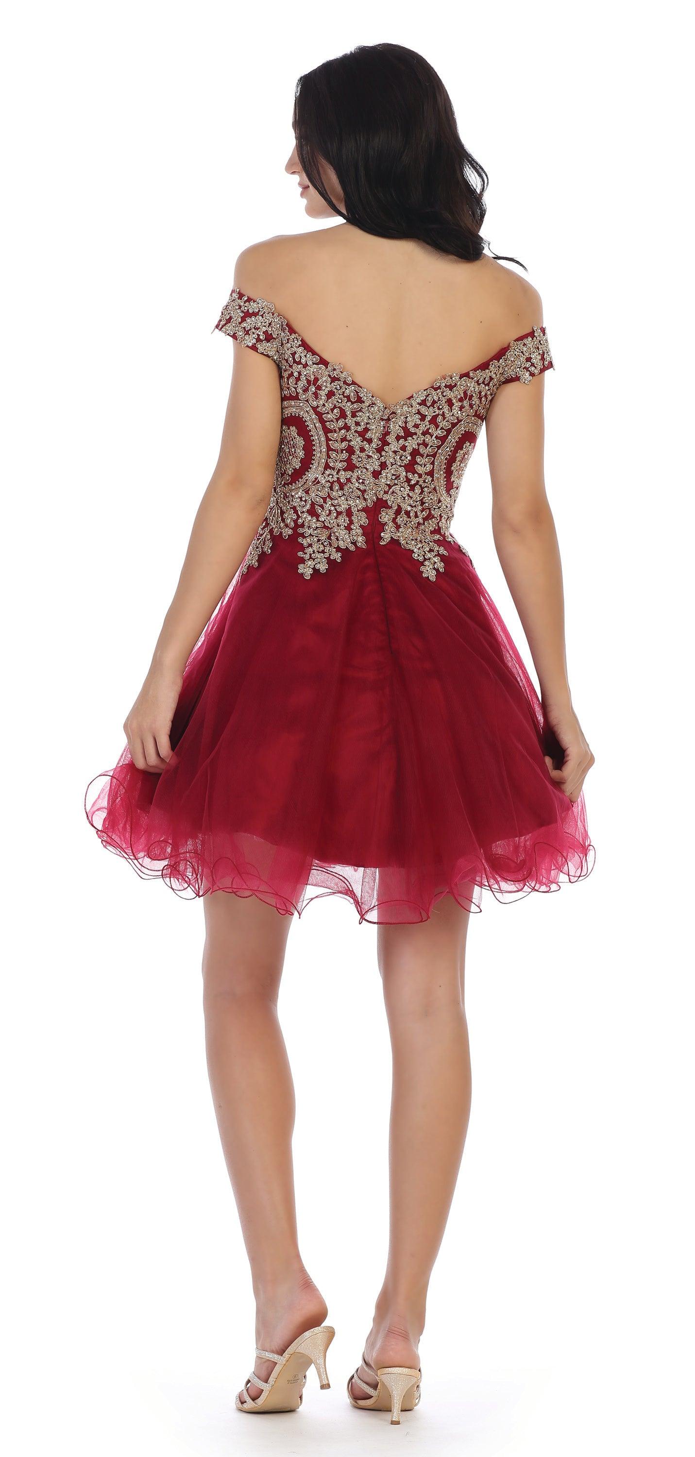 Ice Blue Short Prom Off Shoulder Homecoming Cocktail Dress for $143.99