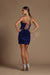 Short Sequins Lace Up Back Prom Dress - The Dress Outlet