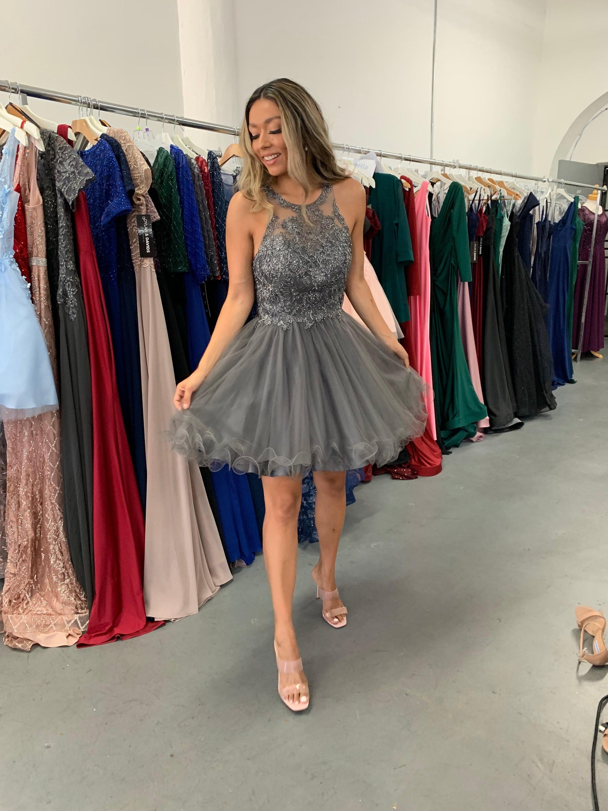 Short Sleeveless Homecoming Dress Sale - The Dress Outlet