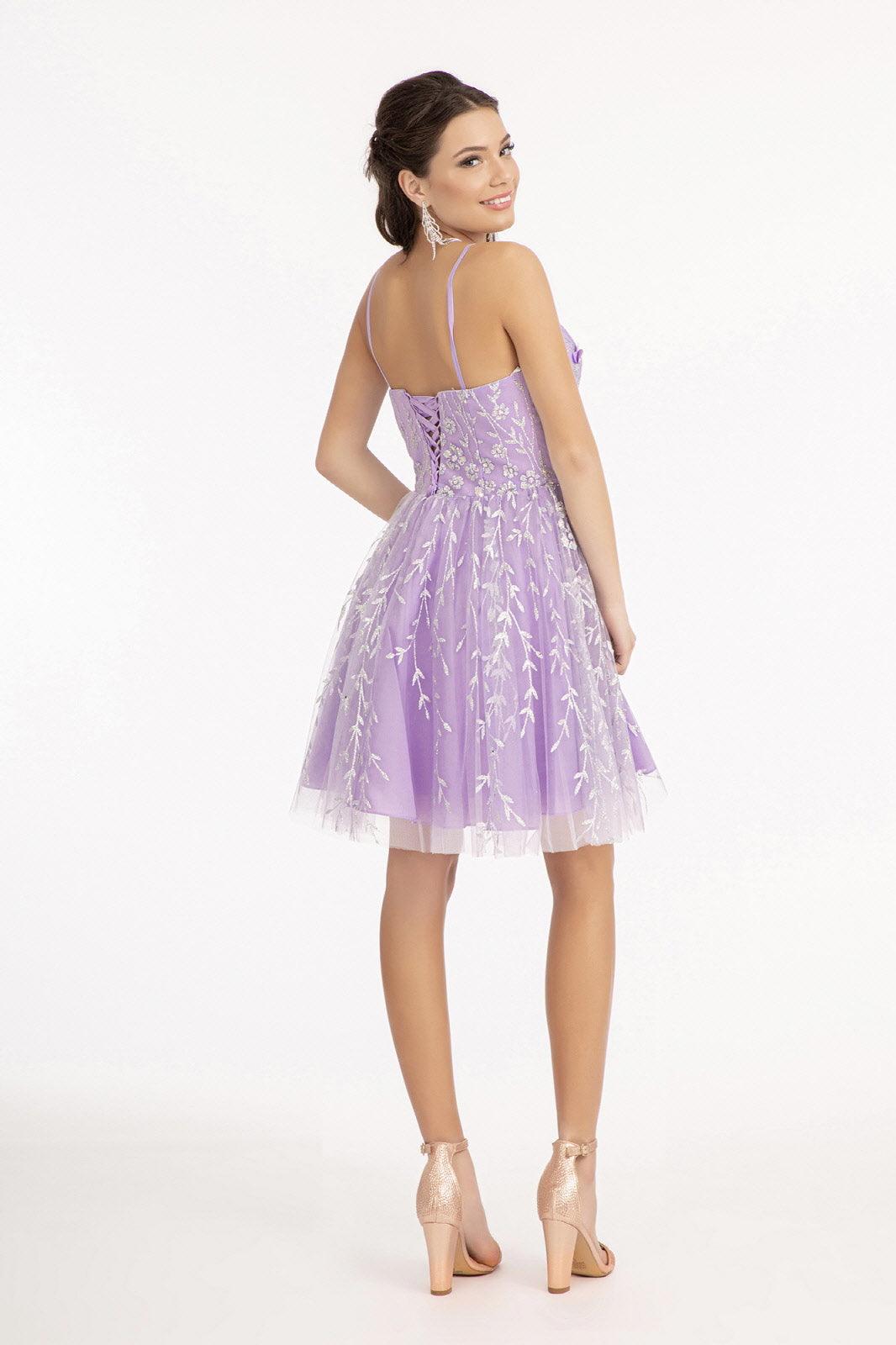 Short Spaghetti Strap Glitter Dress Size Medium Style 12203 main image 1