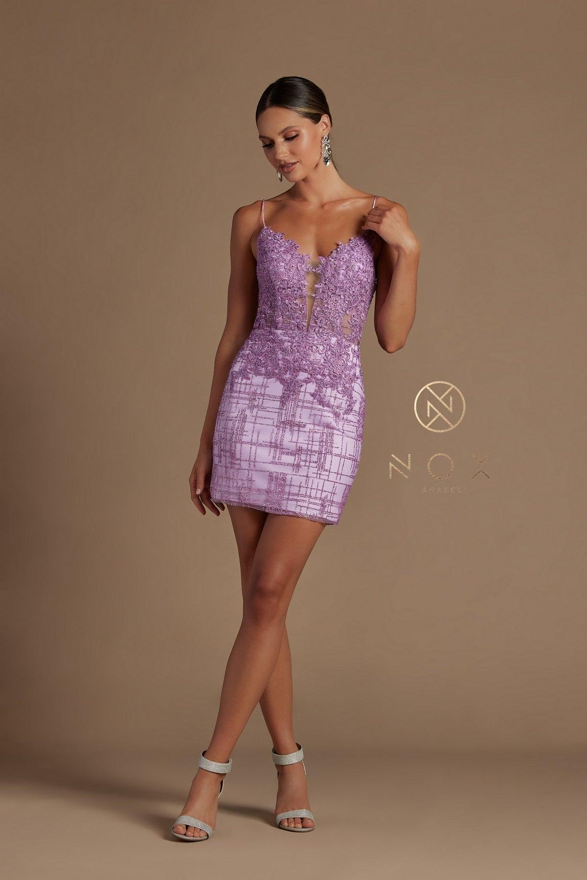 Short Spaghetti Strap Homecoming Cocktail Dress R700 - The Dress Outlet