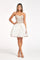 Short Strapless Homecoming Glitter Mesh Prom Dress - The Dress Outlet
