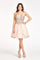 Short Strapless Homecoming Glitter Mesh Prom Dress - The Dress Outlet