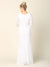 Simple Long 3/4 Sleeve Lace Wedding Dress - The Dress Outlet
