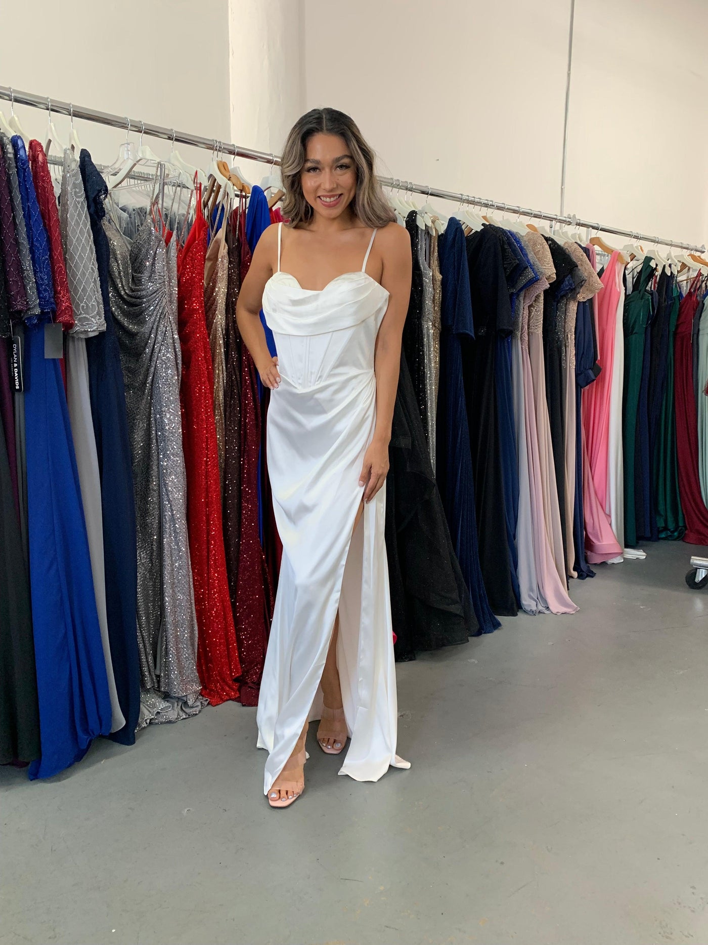 Simple Long Wedding Dress Size 8 - The Dress Outlet