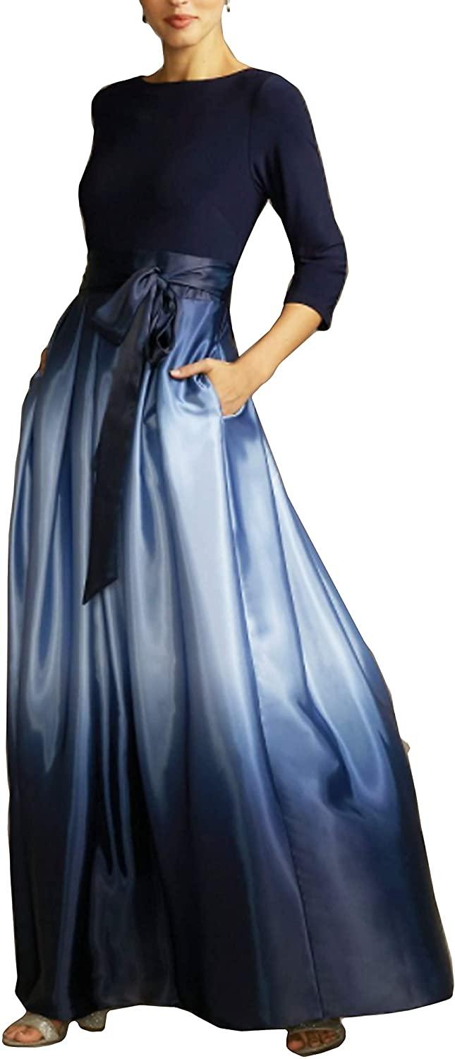 fitted lace wedding dress SL Fashion Long Ombre Formal Dress 9151111