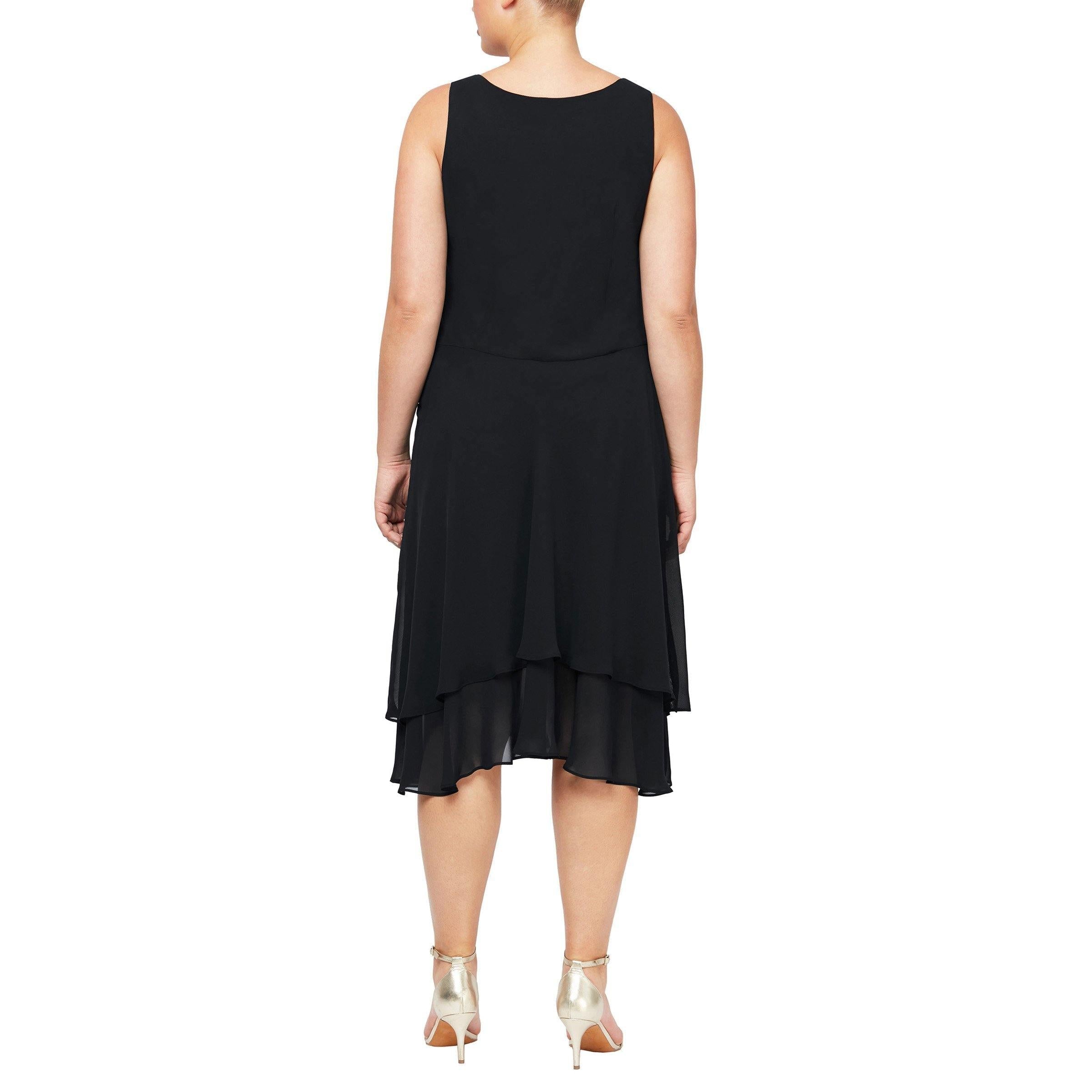 SL Fashions High Low Plus Size Jacket Dress 616184 - The Dress Outlet