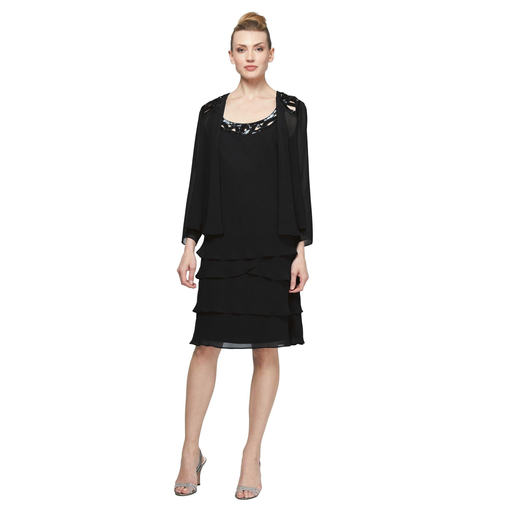 SL Fashions Mother of the Bride Short Dress 110692 - The Dress Outlet