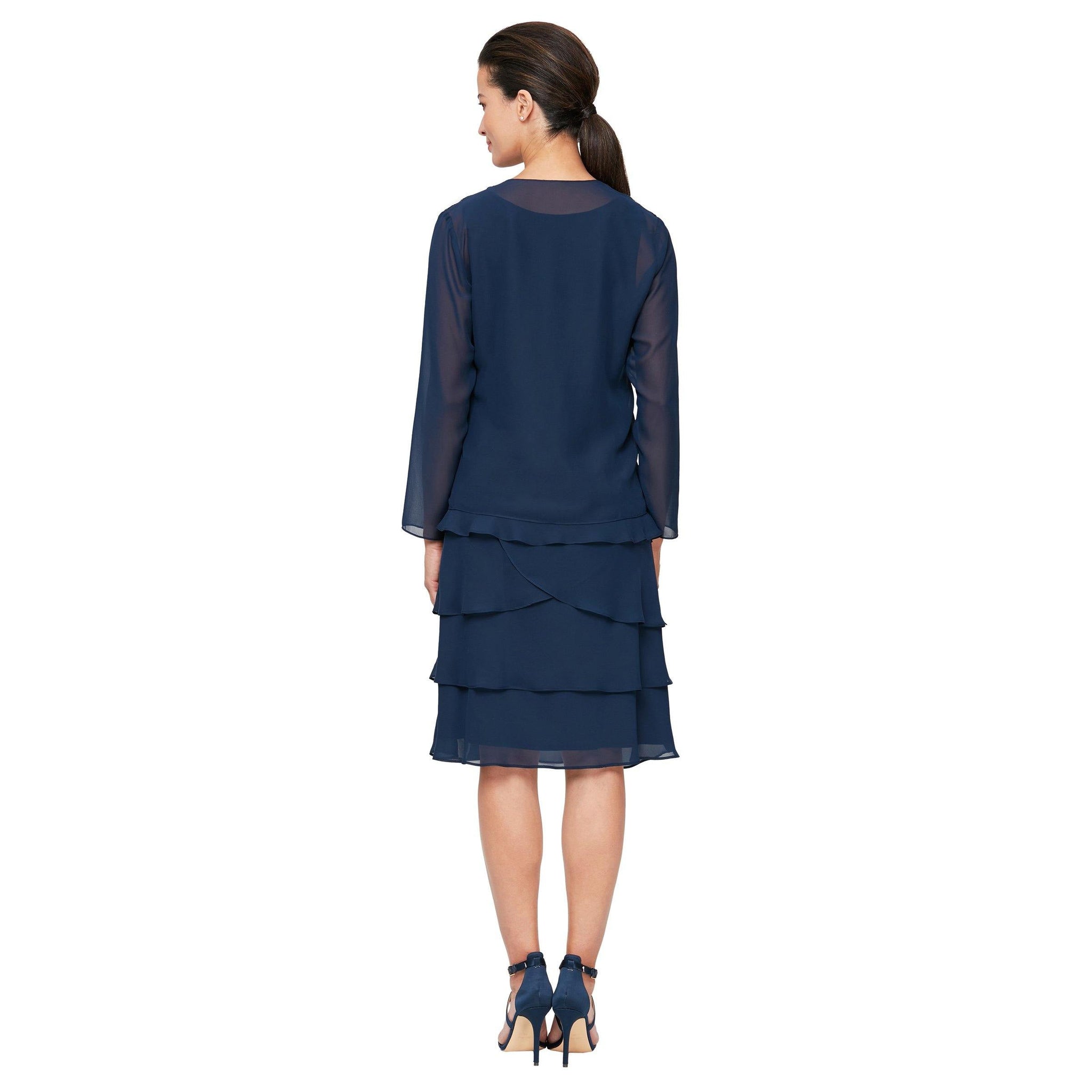 Mother of Bride Short Dress with Jacket Size Medium Style SL8485 main image 1