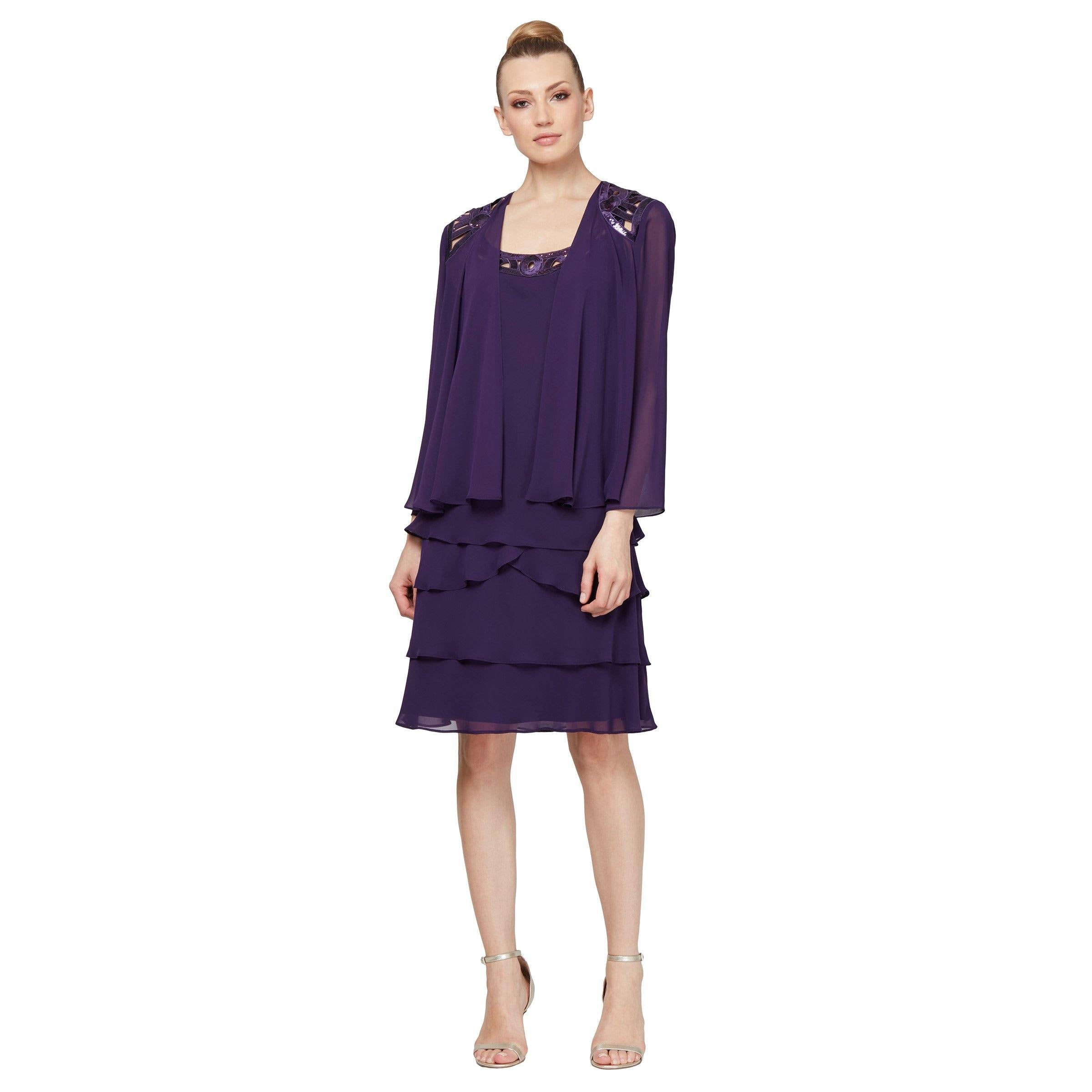 SL Fashions Mother of the Bride Short Dress 110692 - The Dress Outlet