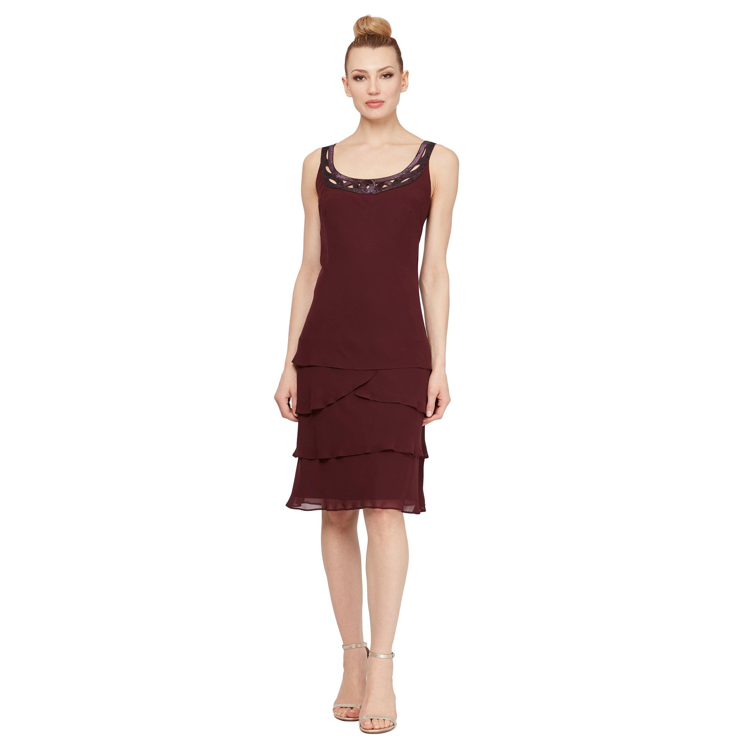 SL Fashions Mother of the Bride Short Dress 110692 - The Dress Outlet