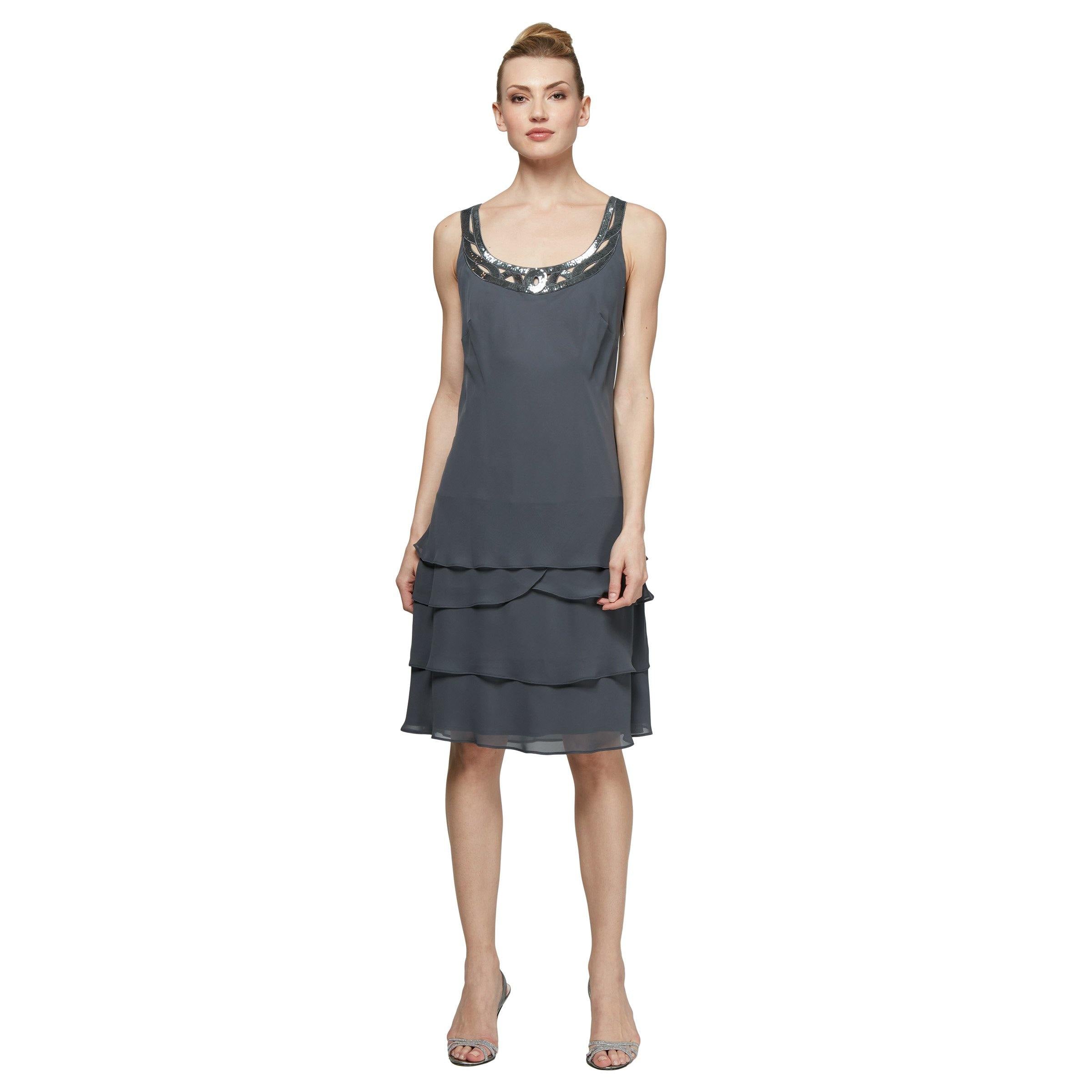 SL Fashions Mother of the Bride Short Dress 110692 - The Dress Outlet