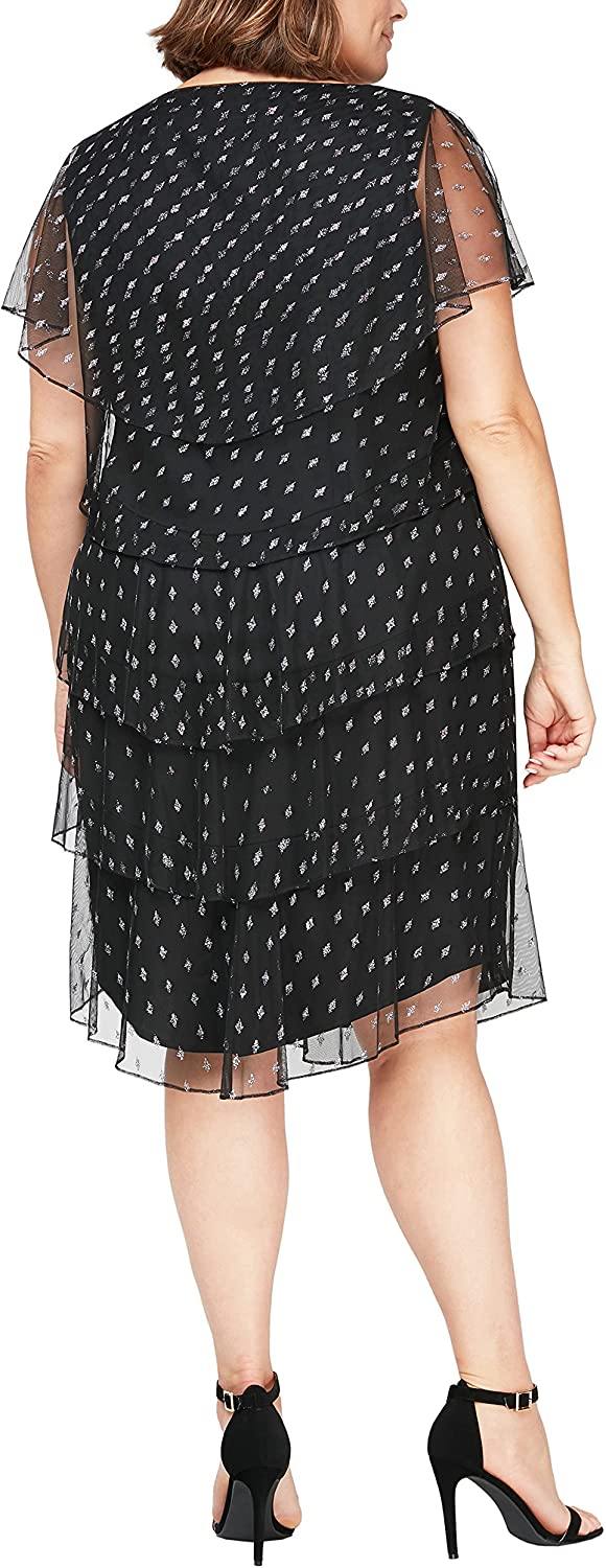 SL Fashions 9433131 Plus Size Short Formal Dress
