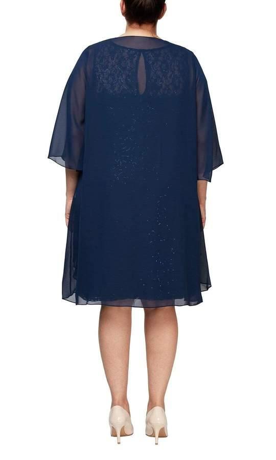 SL Fashions Plus Size Short Formal Dress 9419371 - The Dress Outlet