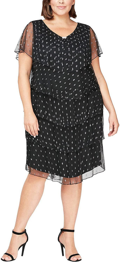 SL Fashions Plus Size Short Formal Dress 9433131 - The Dress Outlet