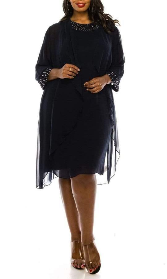 SL Fashions Plus Size Short Jacket Dress 9470367 - The Dress Outlet