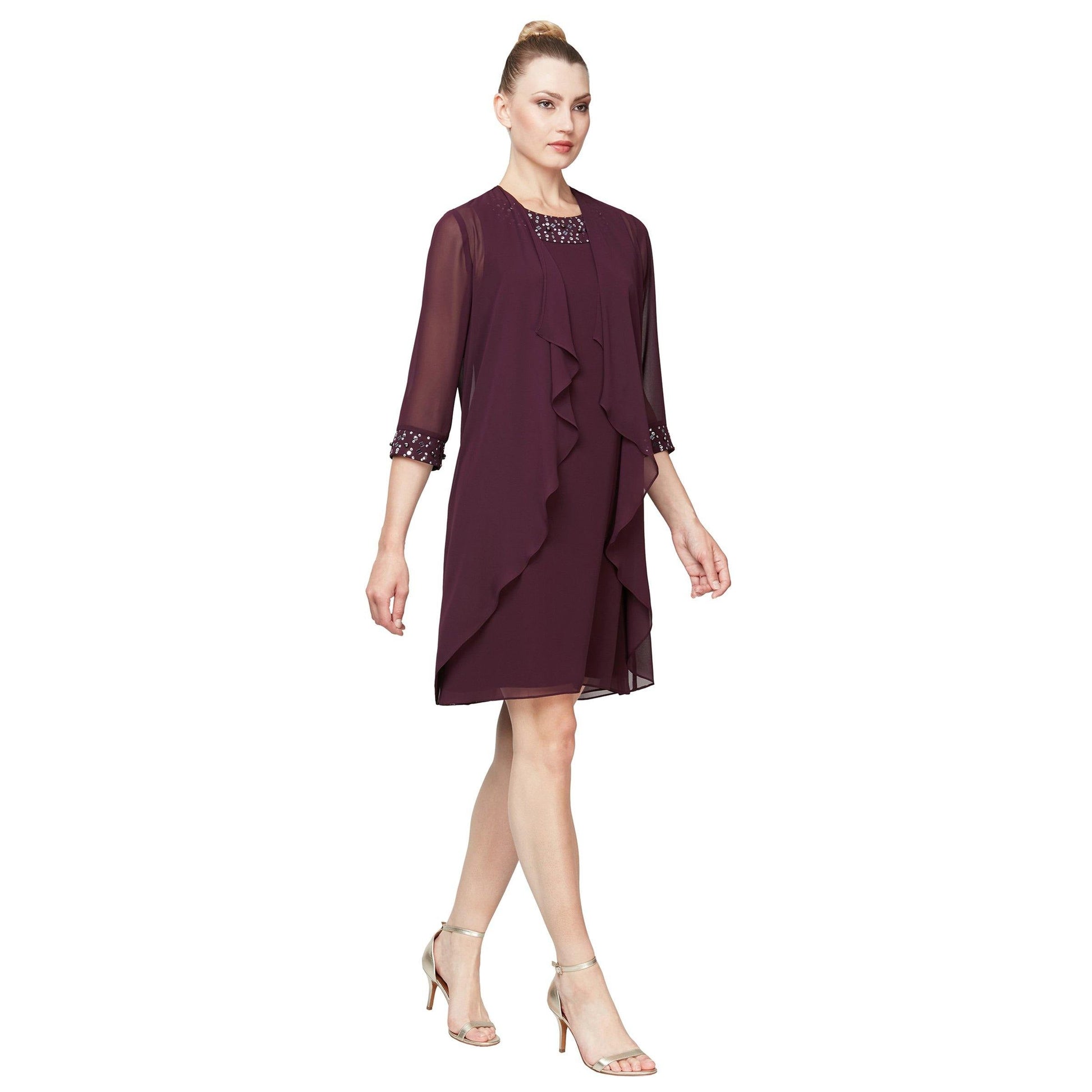 SL Fashions 9170367 Short Mother of the Bride Dress