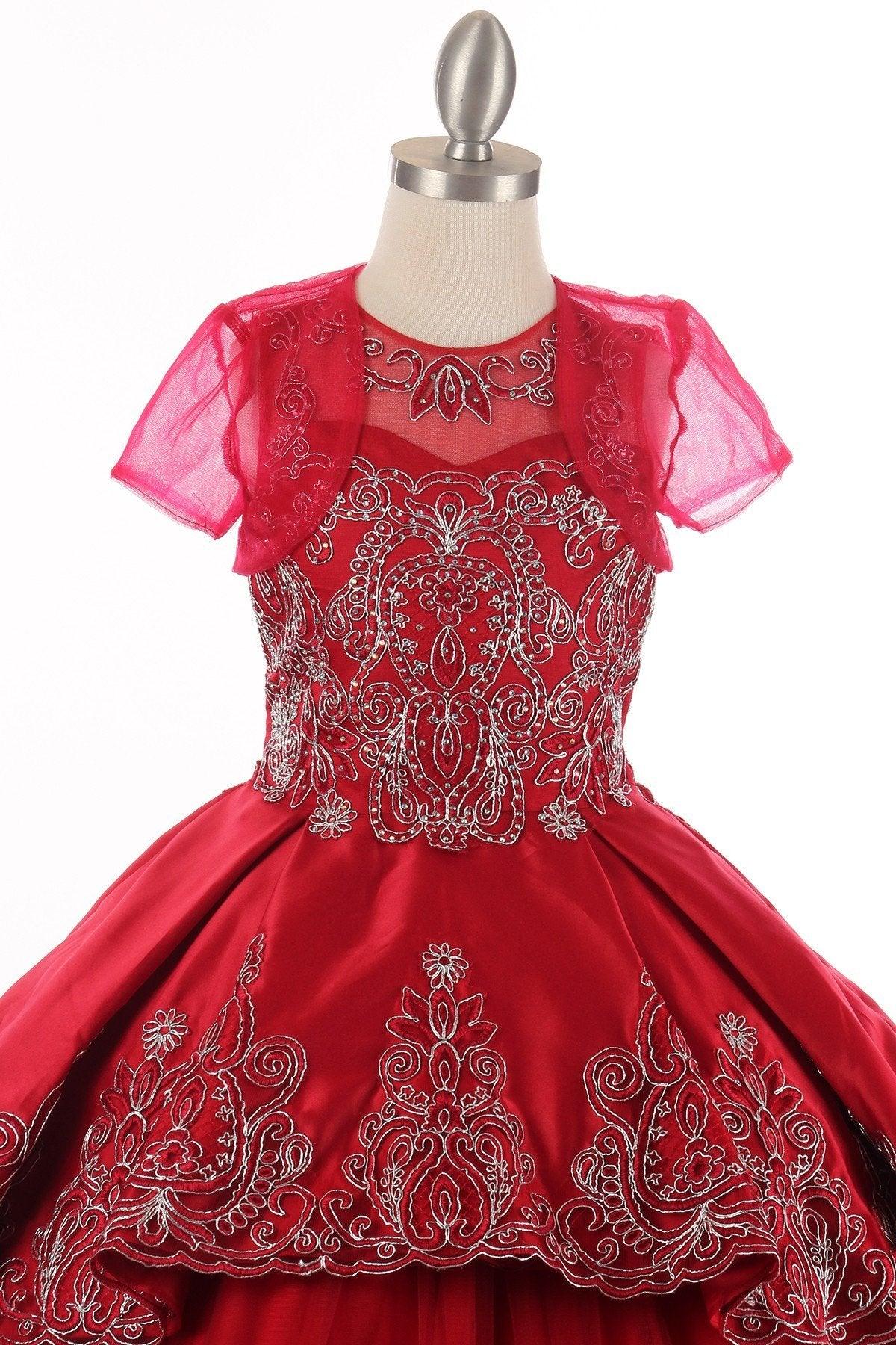 Sleeveless A-line Long Flower Girls Dress