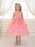 Sleeveless Beaded Waistline Flower Girl Dress - The Dress Outlet