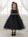Sleeveless Beaded Waistline Flower Girl Dress - The Dress Outlet