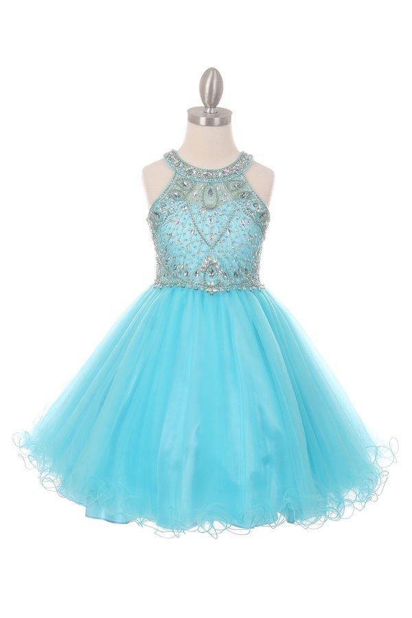 Sleeveless Embellished Short Party Dress Flower Girl Sale