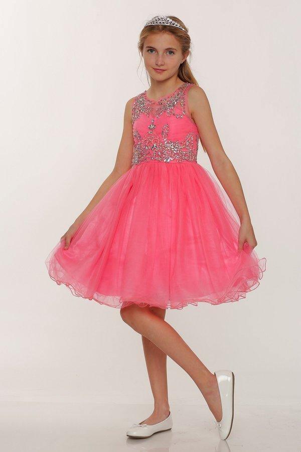Sleeveless Flower Girl Dress with Rhinestone Bodice Sale