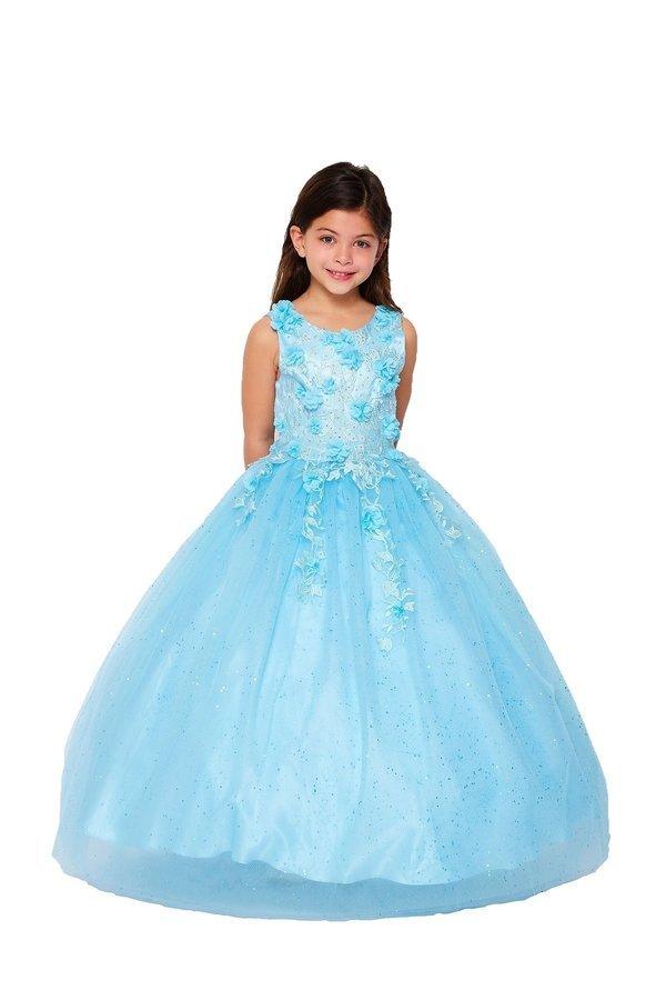 Sleeveless Long A-line Flower Girls Dress - Dusty Rose / 16 Sleeveless Long A-line Flower Girls Dress - Dusty Rose / 16