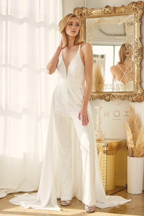 Sleeveless Long Jumpsuit Wedding