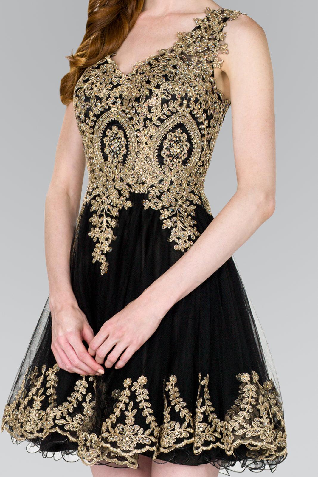 Sleeveless Tulle Short Prom Dress - The Dress Outlet