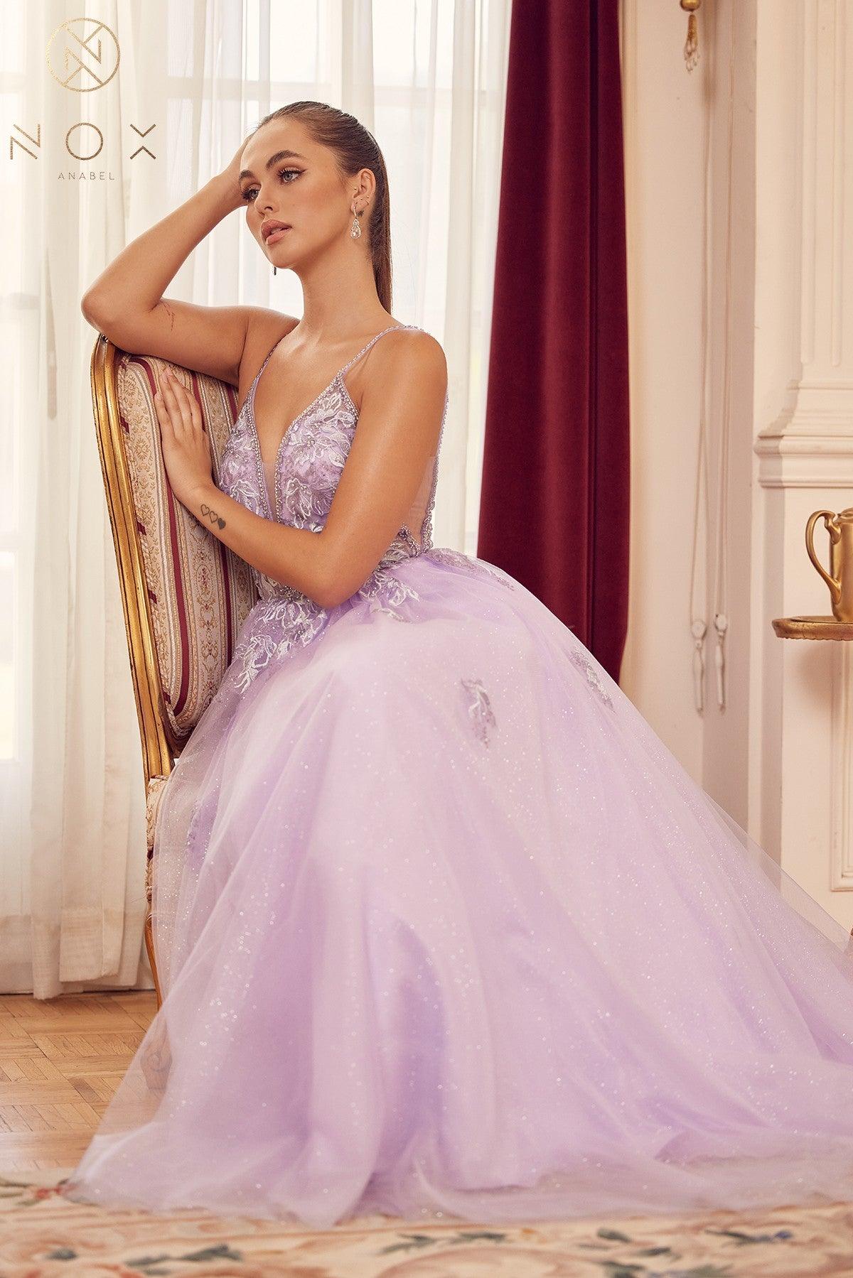 Spaghetti Strap A-Line Long Prom Dress