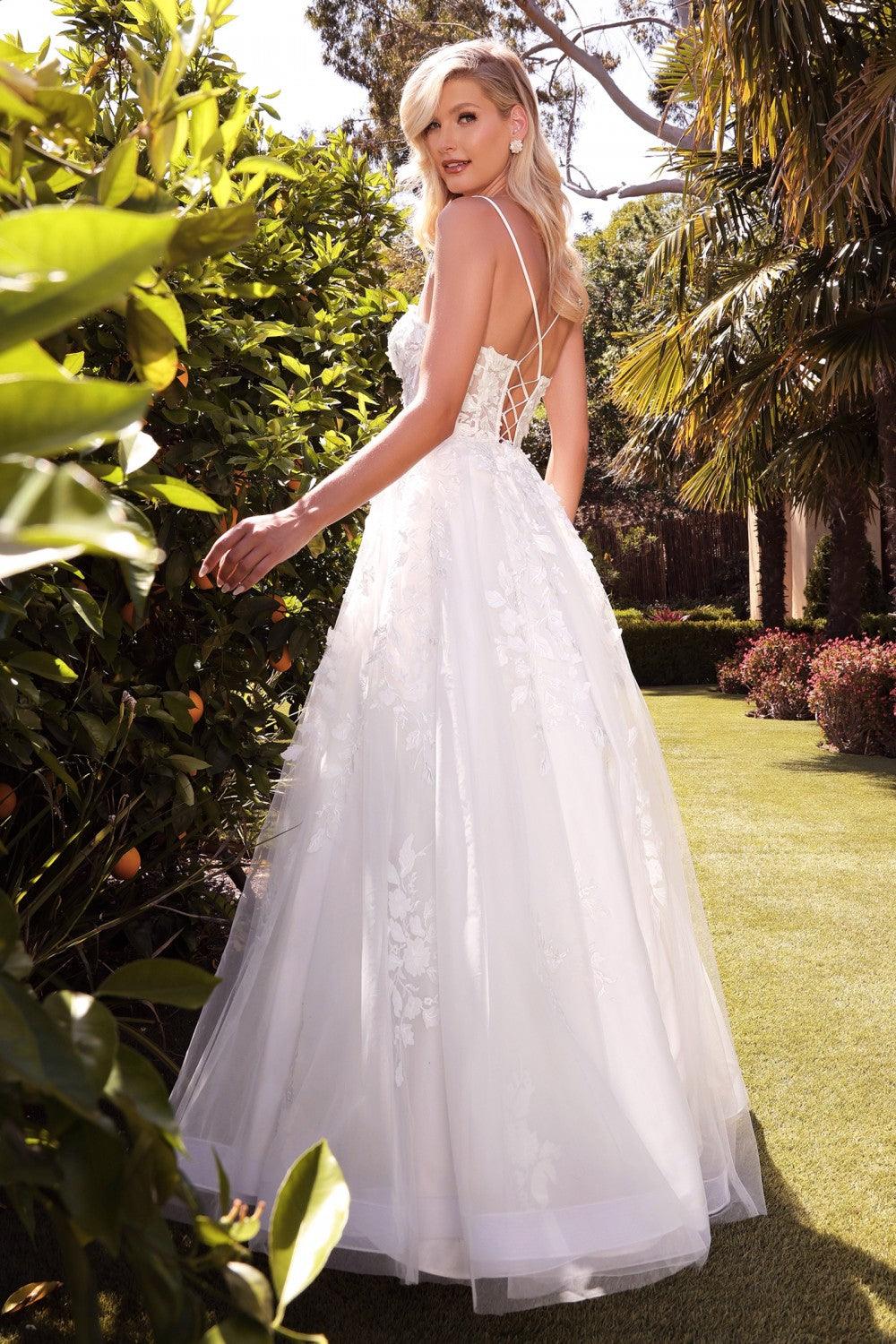 Off White Cinderella Divine TY15 Spaghetti Strap Long Lace Wedding Gown ...