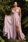 Spaghetti Strap Long Prom Dress Plus Size Mauve