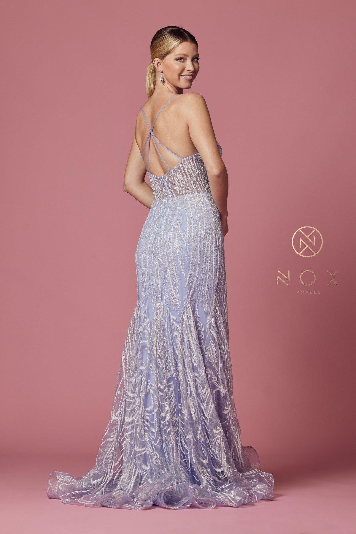 Spaghetti Strap Long Prom Dress - The Dress Outlet