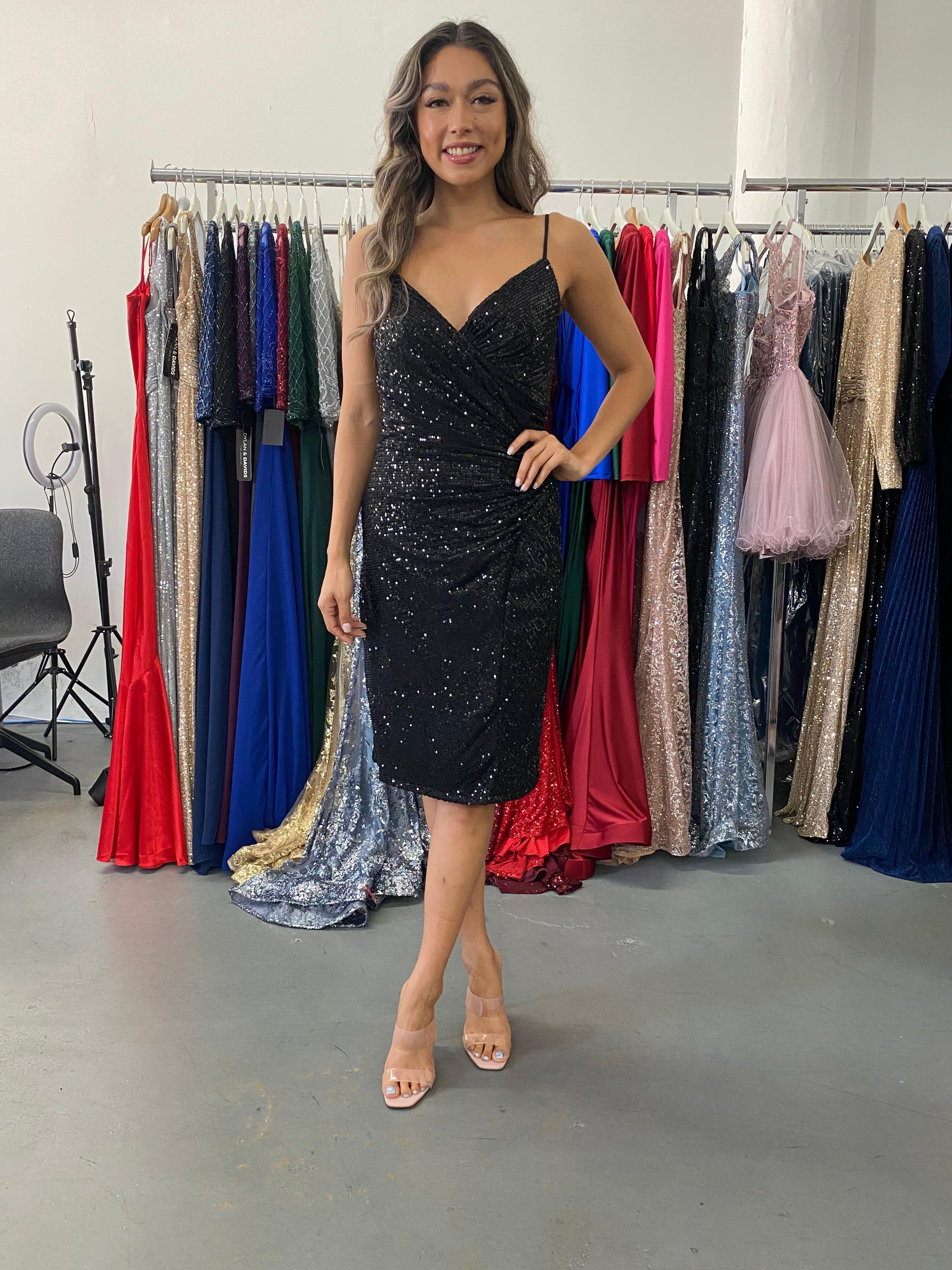 Spaghetti Straps Short Cocktail Dress Sale - The Dress Outlet