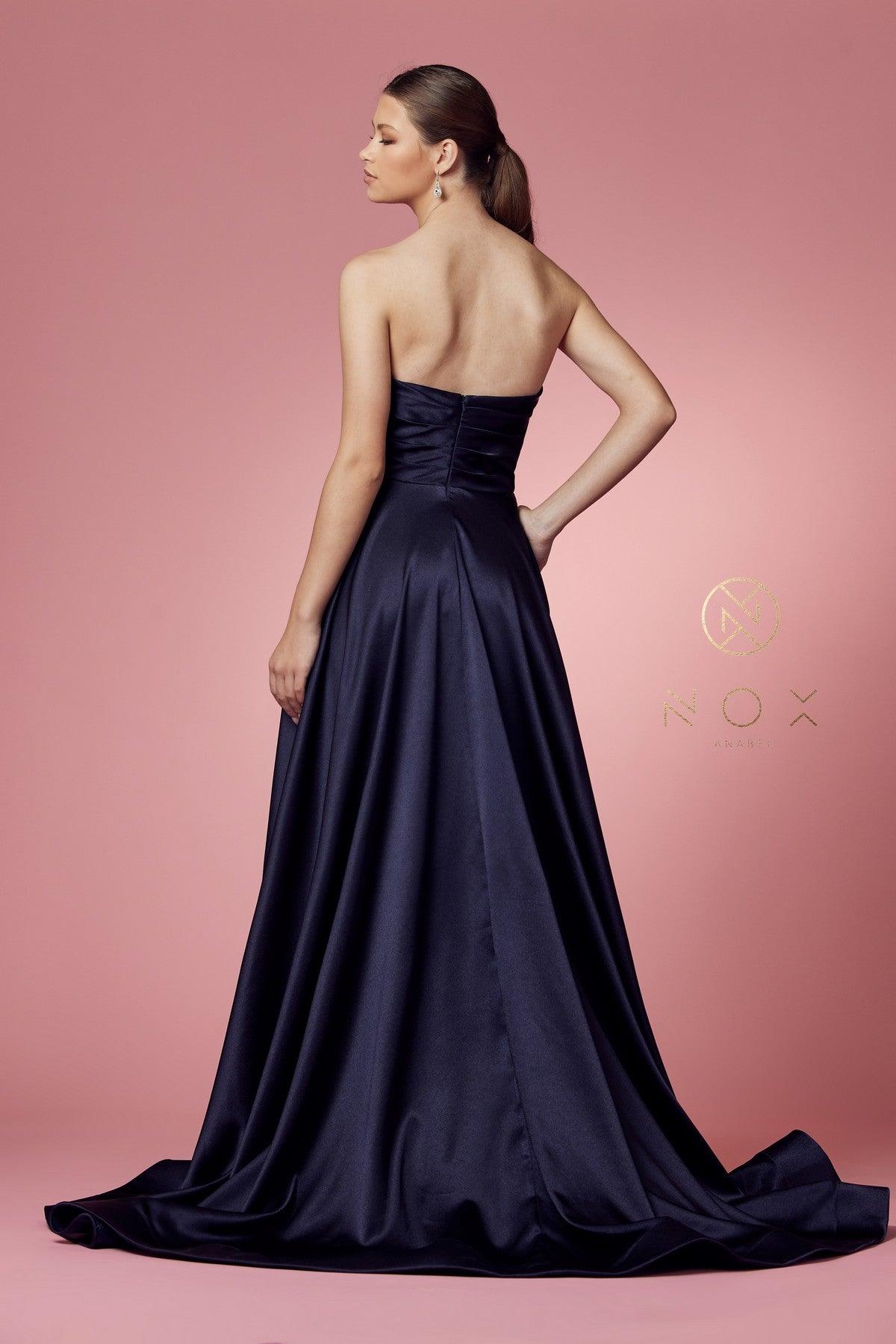 J&J Fashion 3068 Cut-Out Back A-Line Long Prom Dress main image 1
