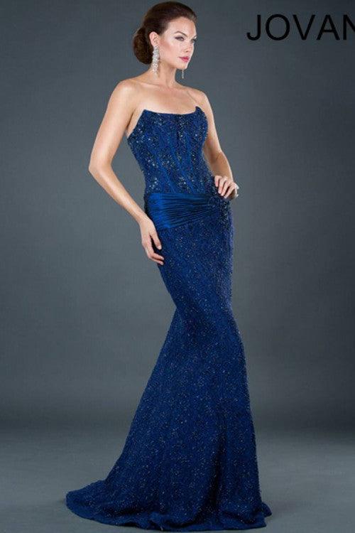Strapless Corset Long Mermaid Dress 5470 - The Dress Outlet