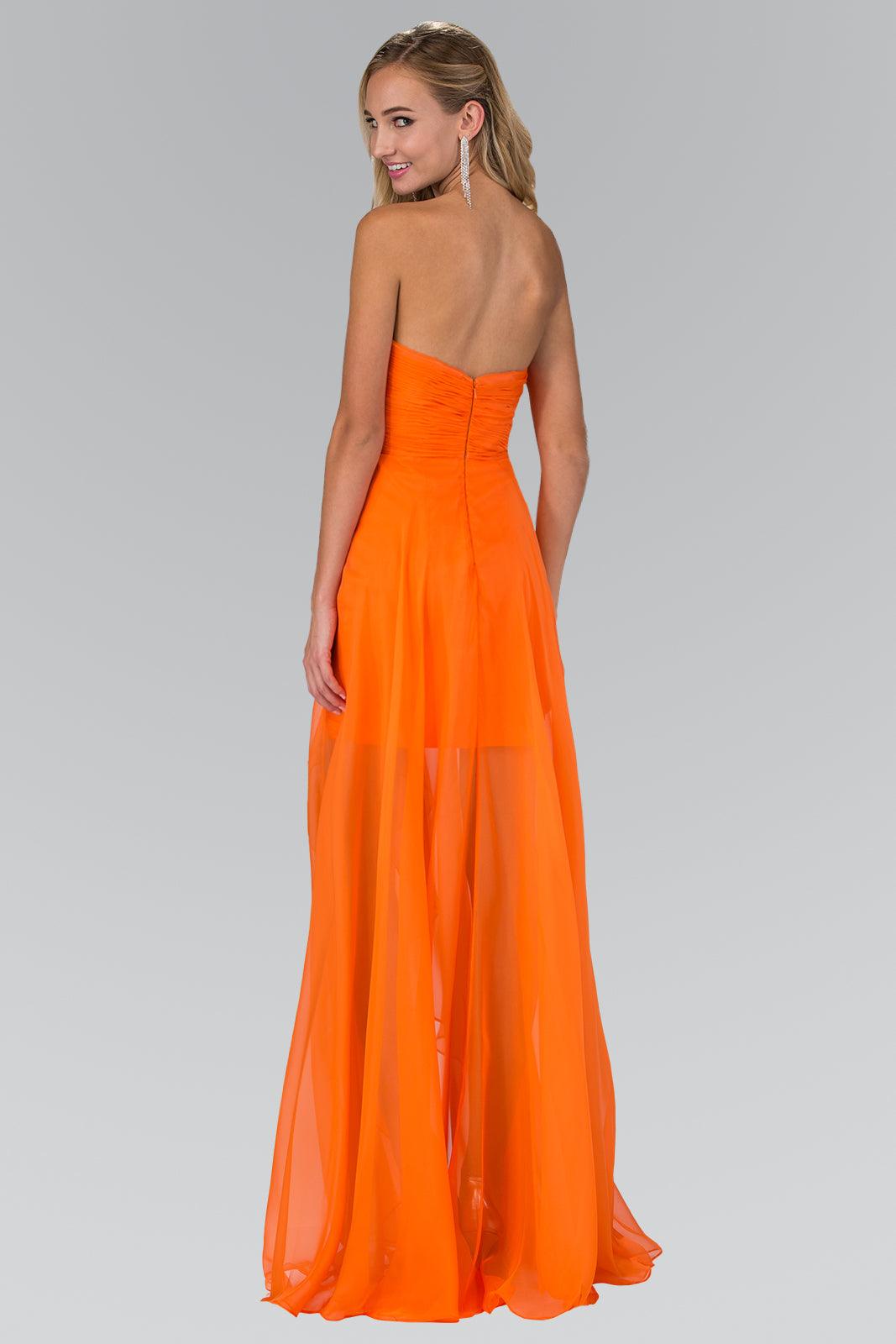Strapless High Low Homecoming Dress