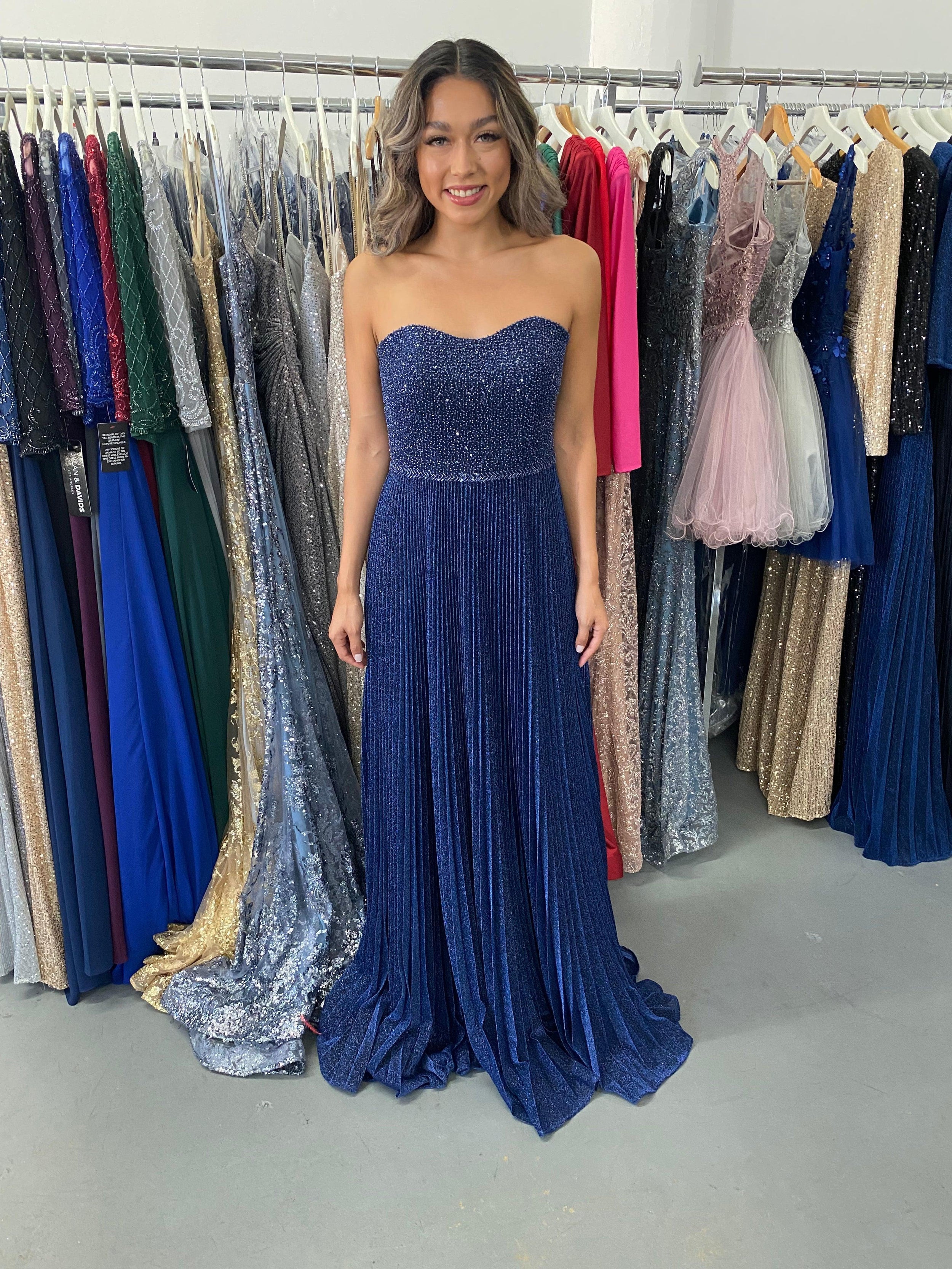 Strapless Long Prom Dress Sale - The Dress Outlet