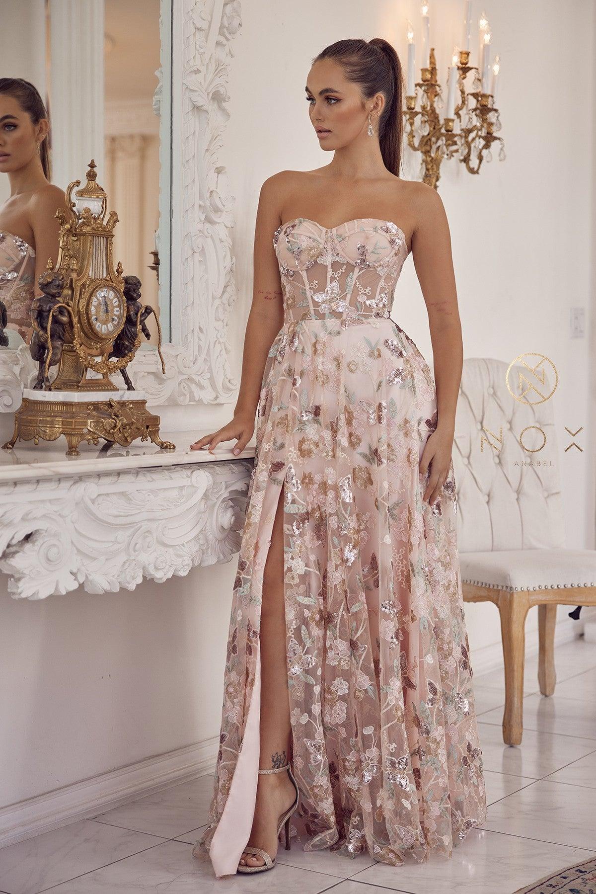 Strapless Sexy Long Prom Dress - The Dress Outlet
