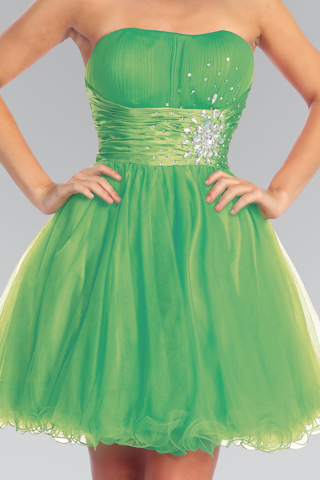 Strapless Short Tulle Prom Dress