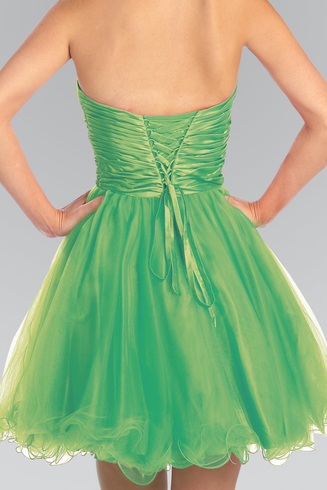 Strapless Short Tulle Prom Dress