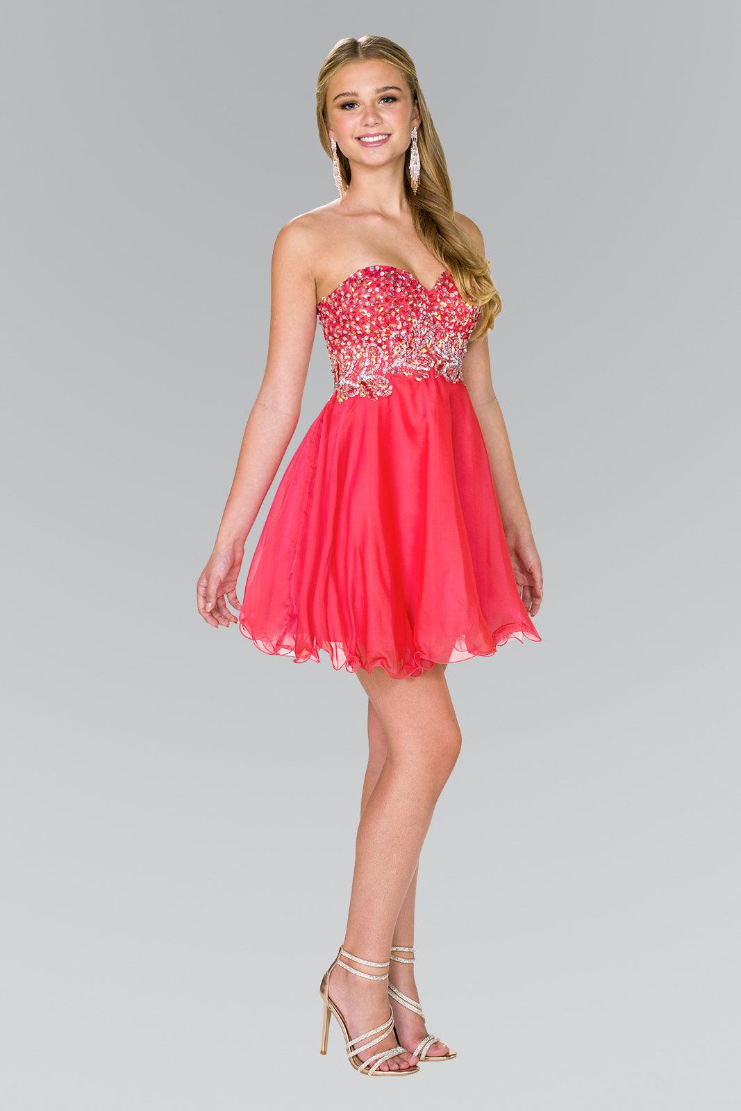 Strapless Sweetheart Short Prom Dress