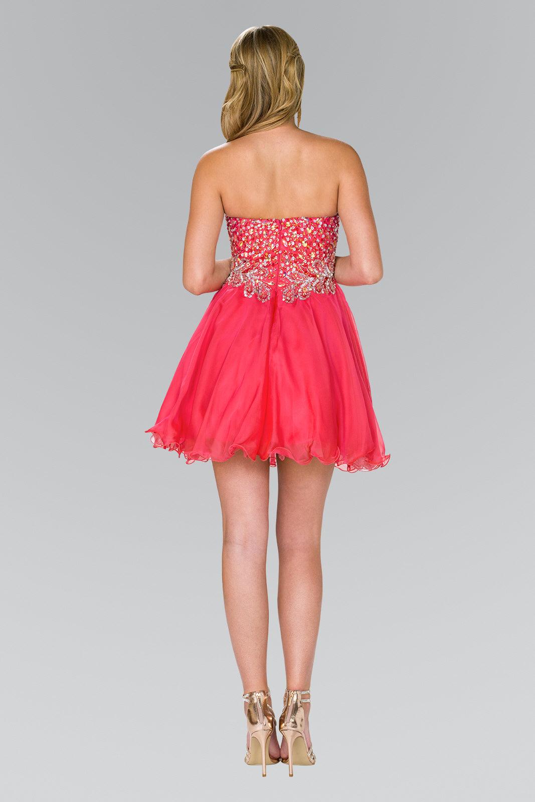 Strapless Sweetheart Short Prom Dress - The Dress Outlet