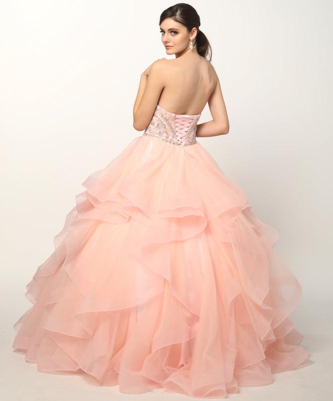Sweet 16 Long Ball Gown Beaded Quinceanera Dress