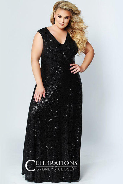 Sydneys Closet Prom Plus Sizes Sleeveless Long Gown - The Dress Outlet