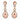 Tear Drop Shaped Clear Diamante Dangle Earrings - The Dress Outlet