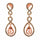 Tear Drop Shaped Clear Diamante Dangle Earrings - The Dress Outlet