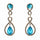 Tear Drop Shaped Clear Diamante Dangle Earrings - The Dress Outlet
